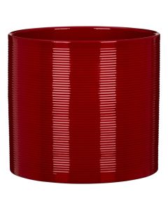 Flower pot, ceramic, red, Dia.14 cm