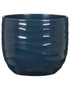 Flower pot, ceramic, deep ocean, Dia.21.2xH19.3 cm