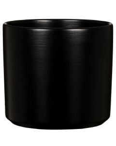 Flower pot, ceramic, night black, Dia.27.8xH25.8