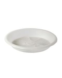 Flowe pot saucer, plastic, white, Dia.12xH2 cm