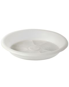 Flower pot saucer, plastic, white, Dia.16xH2 cm
