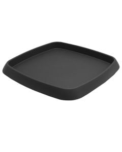 Pjatë për vazo lulesh, plastike, gri antracite, 29.5x29.5 cm