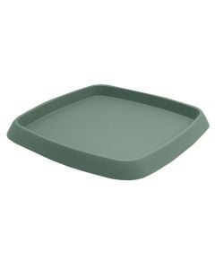 Pjatë për vazo lulesh, plastike, jeshile, 29.5x29.5 cm