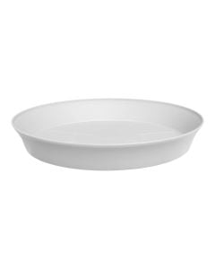 Pjatë për vazo lulesh, plastike, e bardhë, Dia.24xH3.5 cm