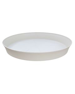 Pjatë për vazo lulesh, plastike, e bardhë, Dia.34xH4.4 cm