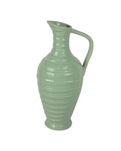 Decorative flower vase, ceramic, green, Ø18 xH39 cm