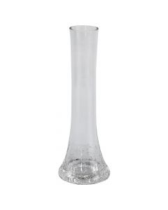 Decorative flower vase, glass, clear, 18xH18 cm