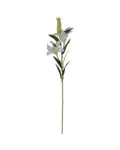 Artificial flower, plastic, white/green, H97 cm