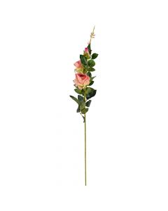 Artificial flower, plastic, pink/green, H90 cm