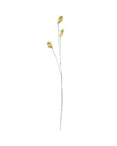 Lule dekorative kristali, AMBER DROP, metal dhe akrilik, verdhë, H70-90 cm