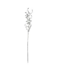 Decorative crystal spray, GINEVRA, metal and acrylic, Clear, H70 cm
