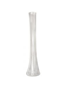 Decorative flower vase, glass, clear, 22 xH100 cm