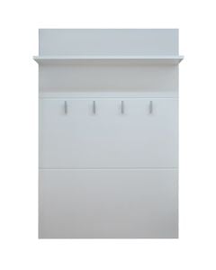 Varëse rrobash murale (4 ganxha), BENY, melaminë, e bardhë, 73x19.5xH113 cm