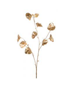 Artificial flower, MUSHROOM, plastic, golden, H80 cm
