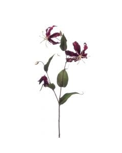 Artificial flower, GLORIOSA, plastic, purple, H75 cm