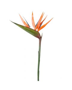 Artificial flower, STRELITZIA, plastic, orange, H90 cm