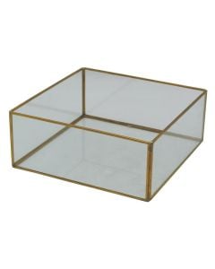 Glass vase, 21x21xH8.5 cm
