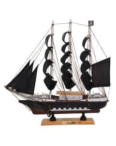 Wooden decorative sailing boat, 33x8xH31.5 cm