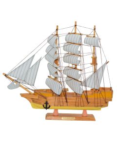 Wooden decorative sailing boat, 43x8.5xH38 cm