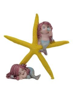 Yll deti dekorativ, dru, 13.5x5.5xH13 cm