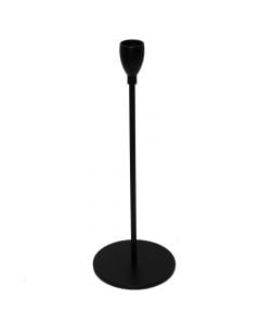 Candle holder, metal, black, 28 cm