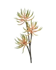 Artificial flower, ALOE STEM, pvc, peach, 81 cm