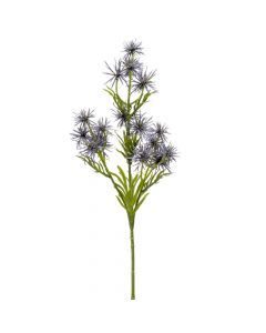 Artificial flower, THISTLE, pvc, blue, 47 cm