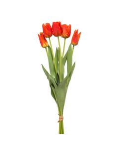 Artificial flower, TULIP, pvc, orange, 54 cm
