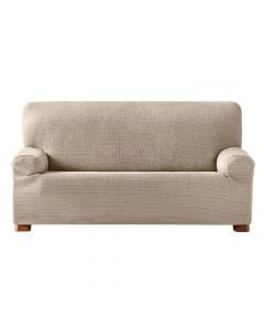 2-seat sofa cover, AQUILES, 50% polyester; 45% cotton; 5% elastomer, beige, 140-170 cm