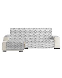 Chaise longue cover, left, NORDIC EXTRA, 100% polyester, blue/grey, 75x100x290 cm