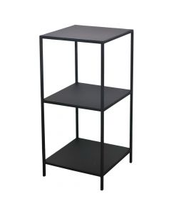 Multifunctional shelf, metallic, black, 30x30xH65 cm