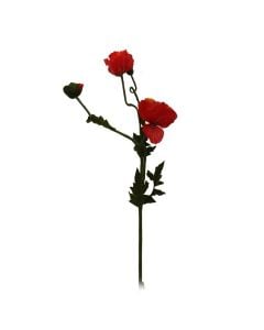 Artificial flower, plastic, red/green, H95 cm