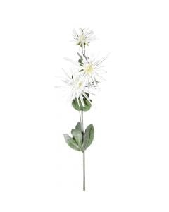 Artificial flower, plastic, white/green, H80 cm
