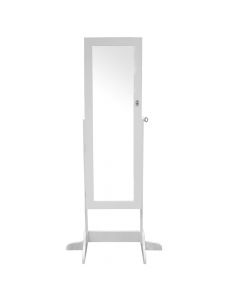 Mirror and cabinet, mdf frame, white, 66.5x48xH145 cm