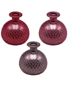 Decorative vase, recycled glass, assorted, Ø11 xH12 cm