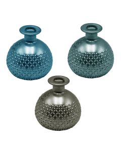 Vazo dekorative, qelq ricikluar, të ndryshme, Ø11 xH12 cm