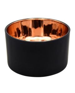 Vazo dekorative, qelq, floriri+zezë, Ø13 xH7.5 cm