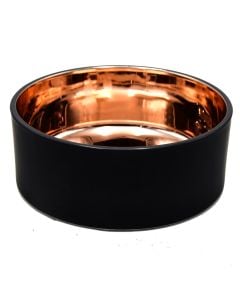 Vazo dekorative, qelq, floriri+zezë, Ø20 xH8 cm