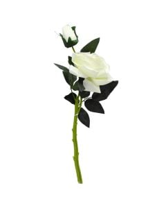 Lule artificiale, plastike, e bardhë, H40 cm