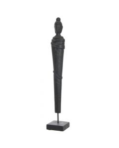 Statujë dekorative, BUDDHA, black, dia.11 xH64 cm