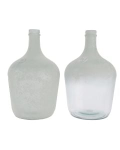 Shishe dekorative, qelq, blu e hapur, dia.18 xH30 cm