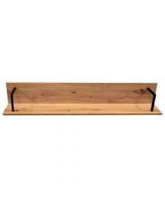 Shelf, SARDINIA, melamine, artisan oak / black, 137.5x21xH24 cm