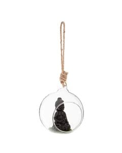 Objekt dekorativ, Buddha, poliresinë, transparente, 10x9xH10.5 cm