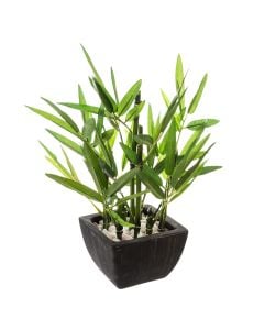 Pemë artificiale, polietilen/metalike, zezë, 23x23xH26 cm