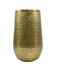 Decorative vase, metal, golden, Ø19 xH30 cm