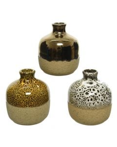 Decorative vase, ceramic, assorted, Ø6.5 xH7.5 cm