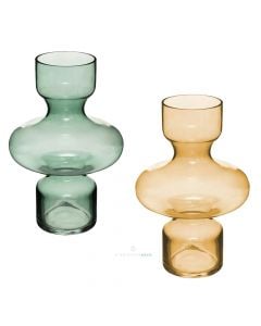 Decorative vase, glass, assorted, Ø19 xH30 cm