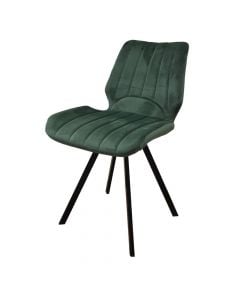 Chair, metal structure, textile velvet upholstery, assorted, 46x55xH80 cm