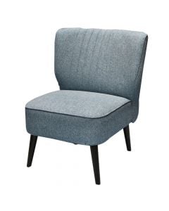Sofa, single, textile upholstery, grey/blue, 66x79xH84 cm