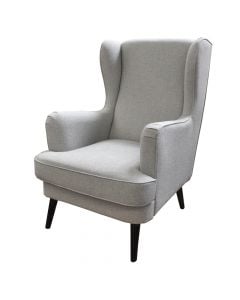 Chair sofa, single, textile upholstery, light grey, 73x96xH107 cm
